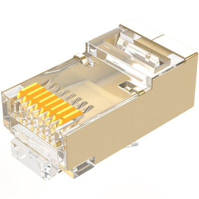 Shanze SAMZHE JC-P6050 Engineering six professional dual-shielded network crystal head 50 box RJ45 8P8C network cable connector copper copper shell gold-plated two-piece
Shanze SAMZHE JC-P6050 Engineering six professional dual-shielded network crystal head 50 box RJ45 8P8C network cable connector copper copper shell gold-plated two-piece