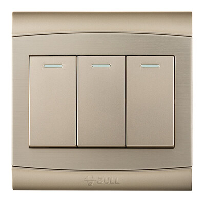 Bull (BULL) switch socket G19 series four open dual control switch 86 type panel G19K412Y champagne gold
Bull (BULL) switch socket G19 series four open dual control switch 86 type panel G19K412Y champagne gold
