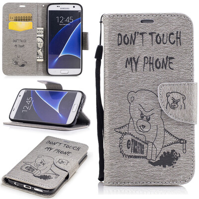 Gray Bear Style Embossing Classic Flip Cover with Stand Function and Credit Card Slot for Samsung Galaxy S7
Gray Bear Style Embossing Classic Flip Cover with Stand Function and Credit Card Slot for Samsung Galaxy S7