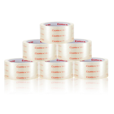 COMIX 6 package 48mm 60y 549 meters high transparent tape wide sealing tape office stationery JT4806-6
COMIX 6 package 48mm 60y 549 meters high transparent tape wide sealing tape office stationery JT4806-6