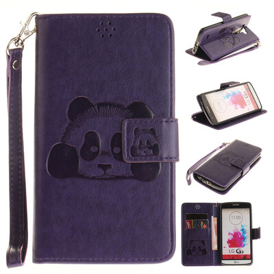 Purple Panda Style Embossing Classic Flip Cover with Stand Function and Credit Card Slot for LG G3
Purple Panda Style Embossing Classic Flip Cover with Stand Function and Credit Card Slot for LG G3