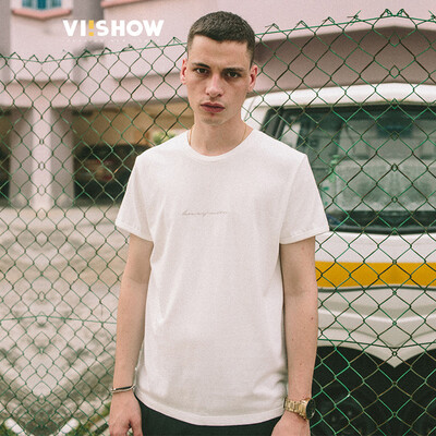 Wei Xiu viishow round neck collar leisure short-sleeved T-shirt male characters embroidered men's short T-shirt TD14301721 white
Wei Xiu viishow round neck collar leisure short-sleeved T-shirt male characters embroidered men's short T-shirt TD14301721 white