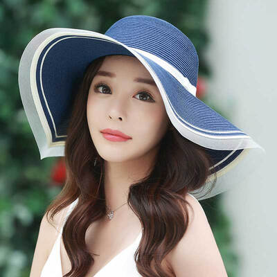 Jingdong Supermarket Siggi SI89327 hat female summer Korean version of the tide out of the straw hat big along the sun hat folding sun hat holiday beach hat navy blue 57CM
Jingdong Supermarket Siggi SI89327 hat female summer Korean version of the tide out of the straw hat big along the sun hat folding sun hat holiday beach hat navy blue 57CM