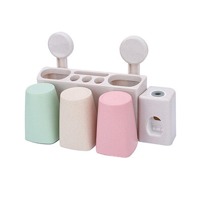 Benjani Wheat Straw Washing Series Three-door House Wall-mounted toothbrush holder Rinse cup Set Automatic squeeze toothpaste cup sucker brush cup
Benjani Wheat Straw Washing Series Three-door House Wall-mounted toothbrush holder Rinse cup Set Automatic squeeze toothpaste cup sucker brush cup