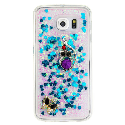 Динамический Quicksand Блеск наливные Мягкая ТПУ чехол для SAMSUNG S6