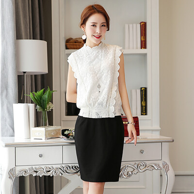 2017 summer womens lace collar sleeveless openwork lace shirt female autumn S62A0290A7M white
2017 summer womens lace collar sleeveless openwork lace shirt female autumn S62A0290A7M white