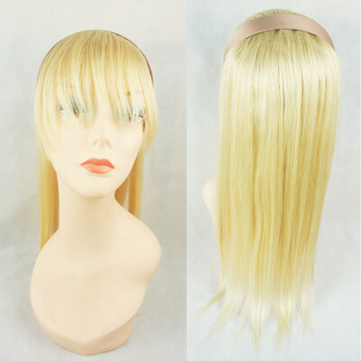 #613 Straight Human Hair Seamless Hairband Bangs Top Piece Hair Topper Hairpiece free shipping Soft and Smooth
#613 Straight Human Hair Seamless Hairband Bangs Top Piece Hair Topper Hairpiece free shipping Soft and Smooth