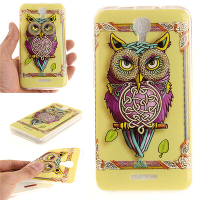 Owl Pattern Soft Thin TPU Rubber Silicone Gel Case Cover for ALCATEL PIXI 4 5.0