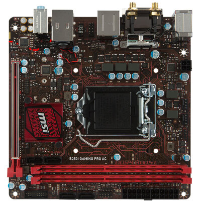 MSI B250I GAMING PRO AC Motherboard (Intel B250 / LGA 1151) with INTEL Wireless LAN Card
MSI B250I GAMING PRO AC Motherboard (Intel B250 / LGA 1151) with INTEL Wireless LAN Card