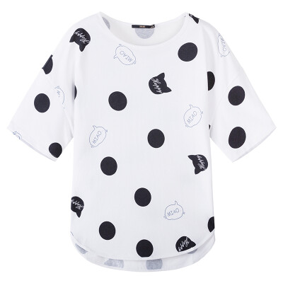 Semir Lady Cute Point Round Collar Tops Top Tie Shirt Korean Version 19017010204 White Black Tone L
Semir Lady Cute Point Round Collar Tops Top Tie Shirt Korean Version 19017010204 White Black Tone L