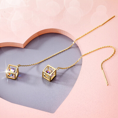 Static style with Swarovski element crystal earrings female heart moving eternal S925 silver earrings Japan and South Korea ear line Valentine's Day gift to send his girlfriend birthday gift silver
Static style with Swarovski element crystal earrings female heart moving eternal S925 silver earrings Japan and South Korea ear line Valentine's Day gift to send his girlfriend birthday gift silver
