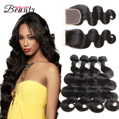 Brazilian Virgin Hair 4 Bundles With Closure Pretty Hair Body Wave Bundles With Lace Closure Cheap Human Hair Extensions
Brazilian Virgin Hair 4 Bundles With Closure Pretty Hair Body Wave Bundles With Lace Closure Cheap Human Hair Extensions