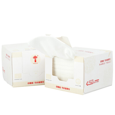 Chinese knot ZHONGGUOJIE Towel home textiles 3 boxed disposable wash towel towel bamboo fiber wiping towel baby child towel small paper towel scarf 40 pieces box