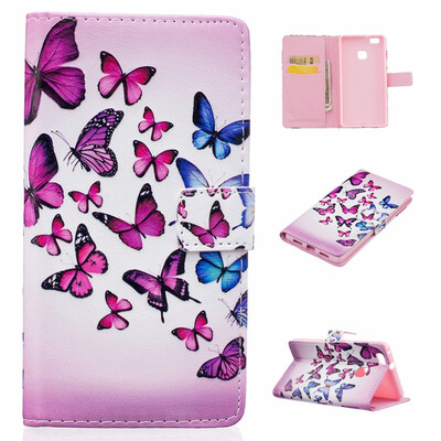 Pink and blue butterfly Design PU Leather Flip Cover Wallet Card Holder Case for HUAWEI P9 Lite
Pink and blue butterfly Design PU Leather Flip Cover Wallet Card Holder Case for HUAWEI P9 Lite