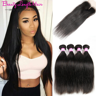 Brazilian Straight Hair With Closure 100% Human Hair Weave 4 Bundles With Lace Closure Brazilian Virgin Hair With Closure
Brazilian Straight Hair With Closure 100% Human Hair Weave 4 Bundles With Lace Closure Brazilian Virgin Hair With Closure
