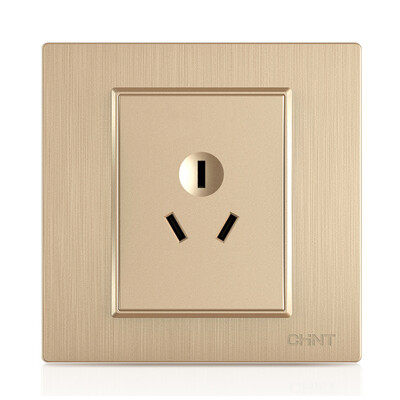 Zhengtai CHNT socket panel three hole socket air conditioning 16A brushed gold 7L series NEW7-L10812A