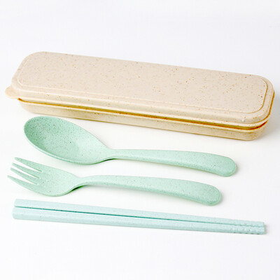 Xin Qin creative travel spoon chopsticks fork wheat straw children Tong children lovely students portable tableware three sets of Nordic green
Xin Qin creative travel spoon chopsticks fork wheat straw children Tong children lovely students portable tableware three sets of Nordic green
