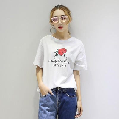 City Plus CITYPLUS Arts & Crafts Loose Round Collar Short Sleeve Rose Letter Print T-Shirt Female CWTD173456 White
City Plus CITYPLUS Arts & Crafts Loose Round Collar Short Sleeve Rose Letter Print T-Shirt Female CWTD173456 White