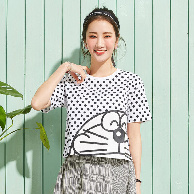 Semir summer rounded round necklace cashmere headset wave point printing half sleeve T shirt 12216000134 white tone
Semir summer rounded round necklace cashmere headset wave point printing half sleeve T shirt 12216000134 white tone