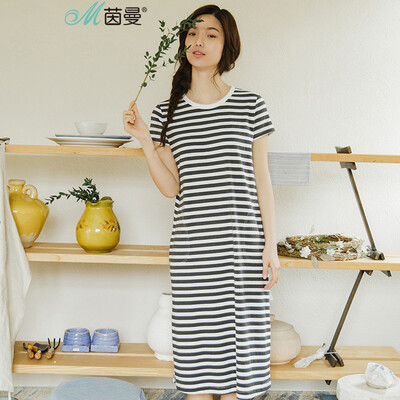 Инь Люди (ИНМАН) 2017 лета новый свежий раскол Art Среди коротких рукавов платья девочек платья полосатых полос S 1872102235 
Инь Люди (ИНМАН) 2017 лета новый свежий раскол Art Среди коротких рукавов платья девочек платья полосатых полос S 1872102235