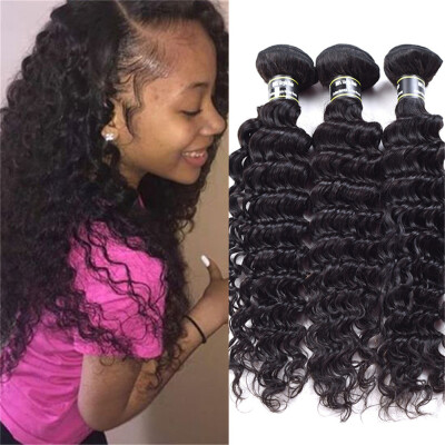 Amazing Star Deep Wave Bundles Indian Virgin Hair Deep Wave Bundles Human Hair Extensions Thick&Soft Deep Wave 3 Bundles