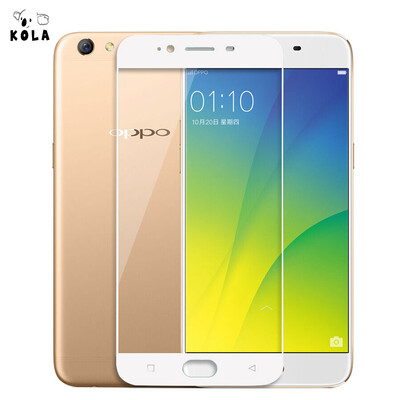 KOLA OPPO R9s tempered film full-screen coated tempered cell phone protective film 55 inch screen white