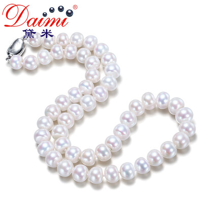 Demi jewelry rich freshwater pearl necklace to send my mother 9-10mm43cm