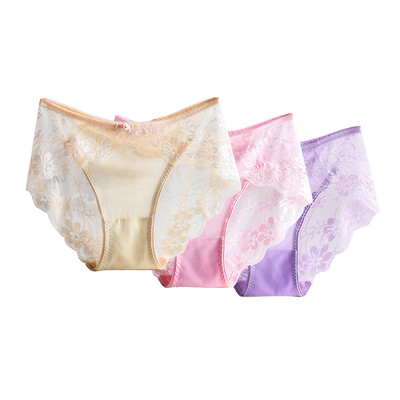 Beauty · Ya · 3 loaded ladies underwear seamless light luxury sexy hollow lace comfortable cotton crotch panties female color pink sky blue code
Beauty · Ya · 3 loaded ladies underwear seamless light luxury sexy hollow lace comfortable cotton crotch panties female color pink sky blue code