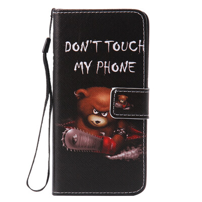 Black Bear Design PU Leather Flip Cover Wallet Card Holder Case for SAMSUNG A72016