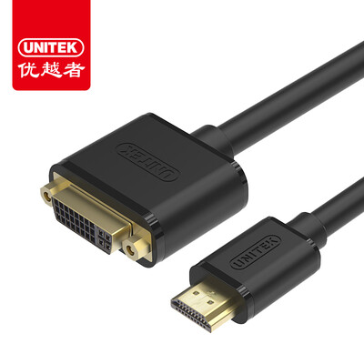 UNITEK) Y-C219A HDMI to DVI digital high bi-directional conversion cable 3 meters high-quality DVI to HDMI 1.4 version support 1080P cable
UNITEK) Y-C219A HDMI to DVI digital high bi-directional conversion cable 3 meters high-quality DVI to HDMI 1.4 version support 1080P cable