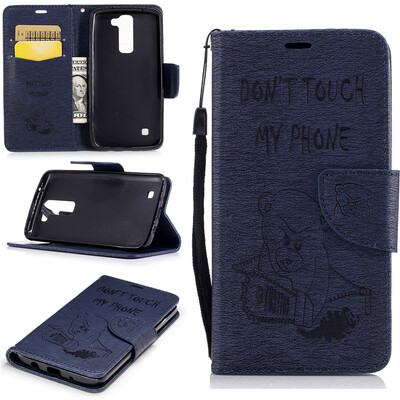 Deep Blue Bear Style Embossing Classic Flip Cover with Stand Function and Credit Card Slot for LG K7/K8
Deep Blue Bear Style Embossing Classic Flip Cover with Stand Function and Credit Card Slot for LG K7/K8
