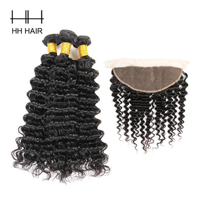 HHHair Top 8A Brazilian Virgin Hair Deep Wave With Closure Brazilian Deep Wave 3 Bundles With Ear To Ear Lace Frontal Closure
HHHair Top 8A Brazilian Virgin Hair Deep Wave With Closure Brazilian Deep Wave 3 Bundles With Ear To Ear Lace Frontal Closure