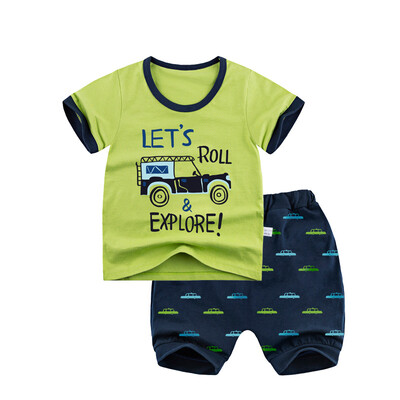Yue Tong Lai children's suit summer boy short-sleeved T-shirt harem pants summer suit Y1919 line car 150
Yue Tong Lai children's suit summer boy short-sleeved T-shirt harem pants summer suit Y1919 line car 150