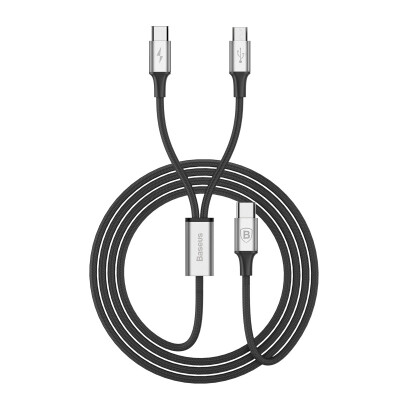 (Baseus) Type-C to Andrews + Type-C interface, one drag two data lines 3A 1.2M silver shell + black line for Macbook
(Baseus) Type-C to Andrews + Type-C interface, one drag two data lines 3A 1.2M silver shell + black line for Macbook