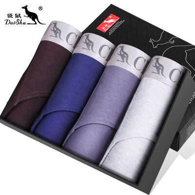 Kangaroo (DaiShu) Мужское нижнее белье Муж Модальные хлопок U-выпуклые трусики 4 в коробке XL код
Kangaroo (DaiShu) Мужское нижнее белье Муж Модальные хлопок U-выпуклые трусики 4 в коробке XL код