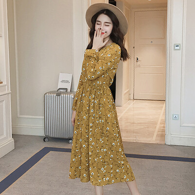 Long Yue Women Floral Chiffon Long Sleeve Dress Butterfly Tie With Slim Slim Long Skirt LWQZ172117 Yellow L
Long Yue Women Floral Chiffon Long Sleeve Dress Butterfly Tie With Slim Slim Long Skirt LWQZ172117 Yellow L