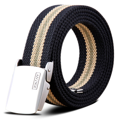 Tactical bird ZSJAY belt male auto buckle canvas belt youth student Korean version of the trend simple smooth buckle belt lengthened ZS-P2 black stripes 120
Tactical bird ZSJAY belt male auto buckle canvas belt youth student Korean version of the trend simple smooth buckle belt lengthened ZS-P2 black stripes 120