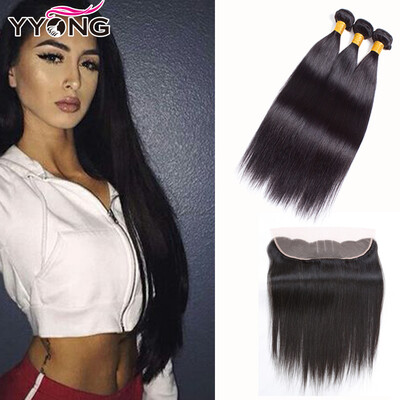 YYONG Hair Brazilian Straight Virgin Hair With Lace frontal With Bundles Human Hair Weave With Lace frontal 3 Bundles With Frontal
YYONG Hair Brazilian Straight Virgin Hair With Lace frontal With Bundles Human Hair Weave With Lace frontal 3 Bundles With Frontal