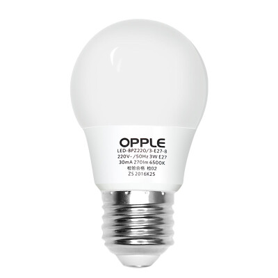 【Jingdong Supermarket】 Op lighting (OPPLE) LED bulb ball bubble 7 watts E27 big screw mouth light source energy saving lamp 6000K white light
【Jingdong Supermarket】 Op lighting (OPPLE) LED bulb ball bubble 7 watts E27 big screw mouth light source energy saving lamp 6000K white light