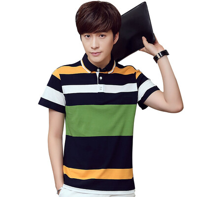 MSEK) SPS70165 men hit color breathable striped collar collar T-shirt short sleeve male green
MSEK) SPS70165 men hit color breathable striped collar collar T-shirt short sleeve male green