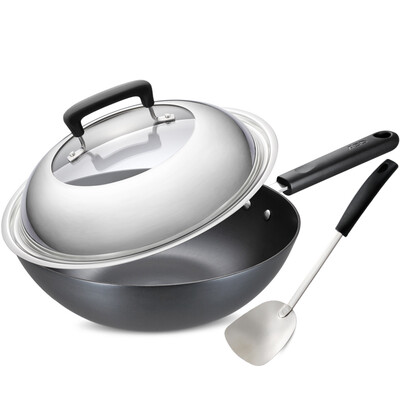 Ai Shida (ASD) wok 30CM cast rust can not fry pan CF30B3WG wok frying pan pan
Ai Shida (ASD) wok 30CM cast rust can not fry pan CF30B3WG wok frying pan pan