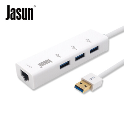 Jason JASUN USB30 HUB hub high-speed expansion of 3 USB30 Gigabit Ethernet USB to RJ45 cable converter support Apple Mac Air free JS-051
Jason JASUN USB30 HUB hub high-speed expansion of 3 USB30 Gigabit Ethernet USB to RJ45 cable converter support Apple Mac Air free JS-051
