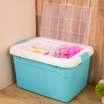 Baicaoyuan Plastic Storage Box Storage Box Clothes Sundries Storage Box Large 60L 1 Pack Peacock Blue
Baicaoyuan Plastic Storage Box Storage Box Clothes Sundries Storage Box Large 60L 1 Pack Peacock Blue