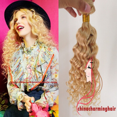 Platinum Deep wave Blonde Brazilian Hair Wefts #613 Blonde Human Hair Weaving Wefts Deep wave Hair Bundles Extensions 3pcs lot
Platinum Deep wave Blonde Brazilian Hair Wefts #613 Blonde Human Hair Weaving Wefts Deep wave Hair Bundles Extensions 3pcs lot