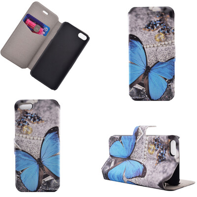 Blue Butterfly Design PU Leather Flip Cover Wallet Card Holder Case for iPhone 5S/SE
Blue Butterfly Design PU Leather Flip Cover Wallet Card Holder Case for iPhone 5S/SE