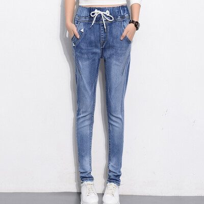 VIVAHEART Korean casual elastic elastic waist Harlan cowboy trousers female feet pants VWKN173239 light blue 27
VIVAHEART Korean casual elastic elastic waist Harlan cowboy trousers female feet pants VWKN173239 light blue 27