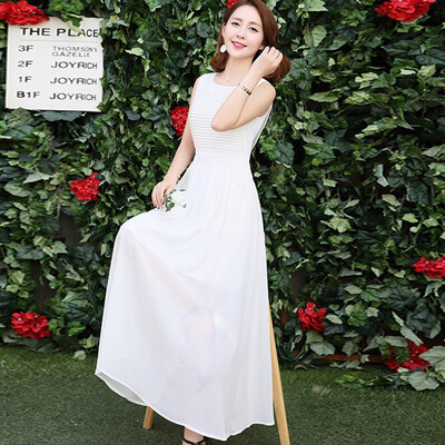 Siberian woman 2017 summer Korean version of the long skirt Slim was thin temperament simple round neck large women&39s sleeveless dress S72R0020A7M white
Siberian woman 2017 summer Korean version of the long skirt Slim was thin temperament simple round neck large women&39s sleeveless dress S72R0020A7M white