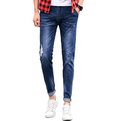 GLO-STORY trend men's self-cultivation jeans young men's denim nine pants LNK71009 denim blue 31
GLO-STORY trend men's self-cultivation jeans young men's denim nine pants LNK71009 denim blue 31