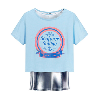 Semir Semir Short Sleeve T-Shirt Summer Lady Print Striped Loose T-Shirt Two-piece Set 12216000006 Dark Blue S
Semir Semir Short Sleeve T-Shirt Summer Lady Print Striped Loose T-Shirt Two-piece Set 12216000006 Dark Blue S