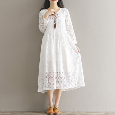 CITYPLUS Mori art lace flower wild leisure long paragraph dress female CWQZ171151 white white S
CITYPLUS Mori art lace flower wild leisure long paragraph dress female CWQZ171151 white white S